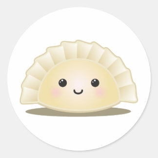 Niedlich Koreanischer Mandu Runder Aufkleber