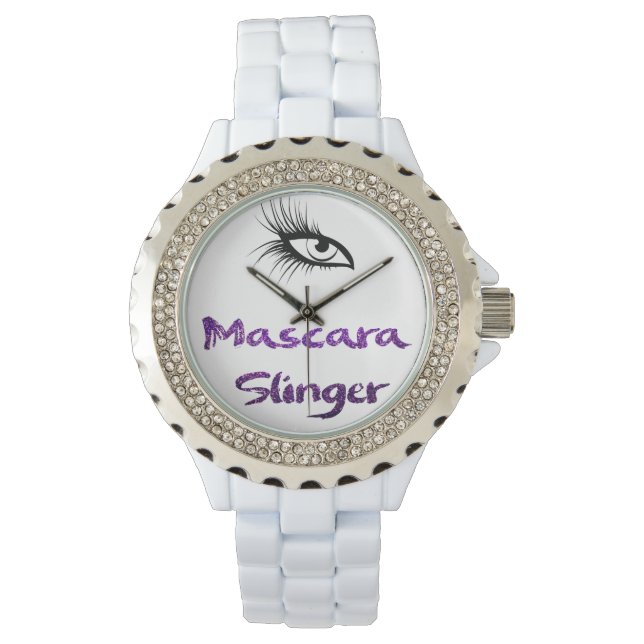 Niedlich Kristall Watch Mascara Slinger Armbanduhr (Vorderseite)