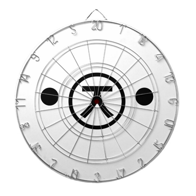 Niedlich Kuma Bear Kaomoji japanisches Emoticon Te Dartscheibe (vorne)