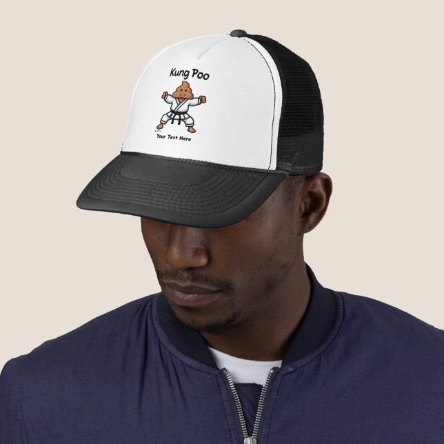 Niedlich Kung Poo Karate Truckerkappe (Beispiel)