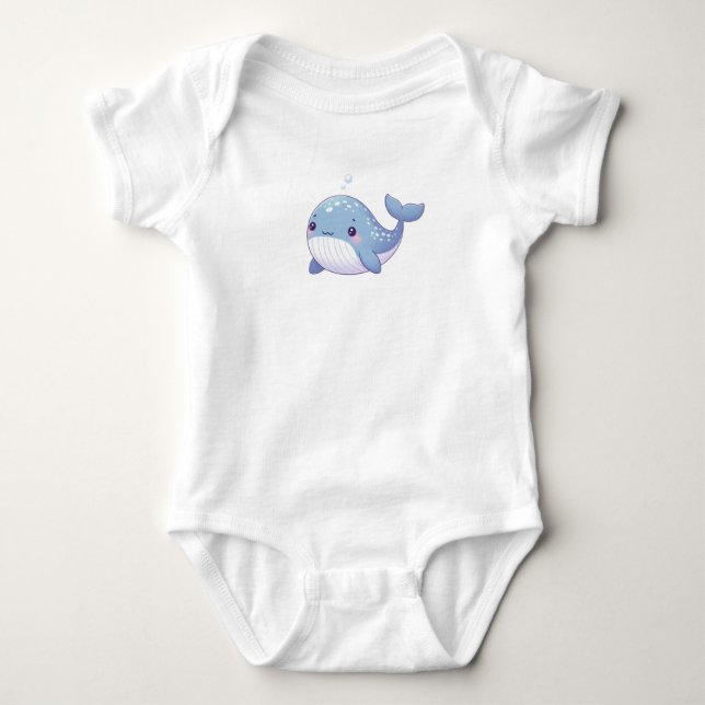 Niedlich, Küstenwal/Seeschifffahrt Baby Strampler (Vorderseite)