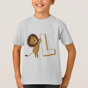 Niedlich L For Lion - Kids English ABCD Alphabet T-Shirt