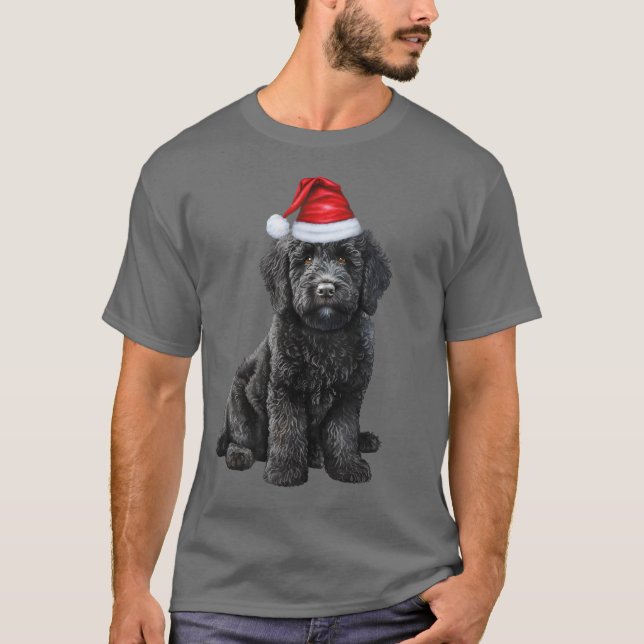 Niedlich Labradoodle Dog Lover Weihnachten T-Shirt (Vorderseite)