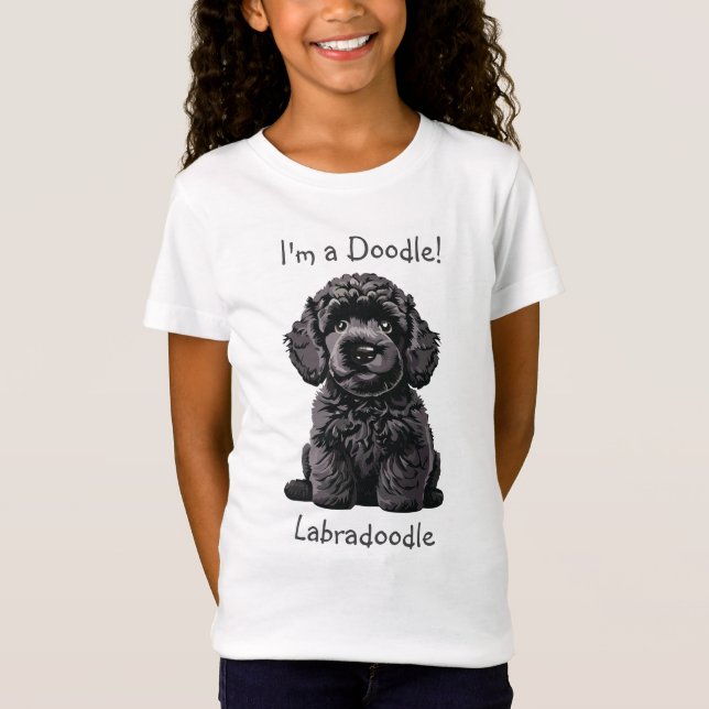 Niedlich Labradoodle Puppy - Ich bin Doodle! Kind T-Shirt (Vorderseite)