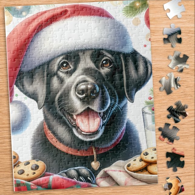 Niedlich Labrador Retriever Santa Dog Weihnachten Puzzle (Von Creator hochgeladen)