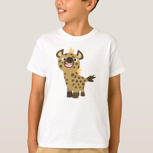 Niedlich Lächeln Cartoon Hyena Children T - Shirt (Vorderseite)