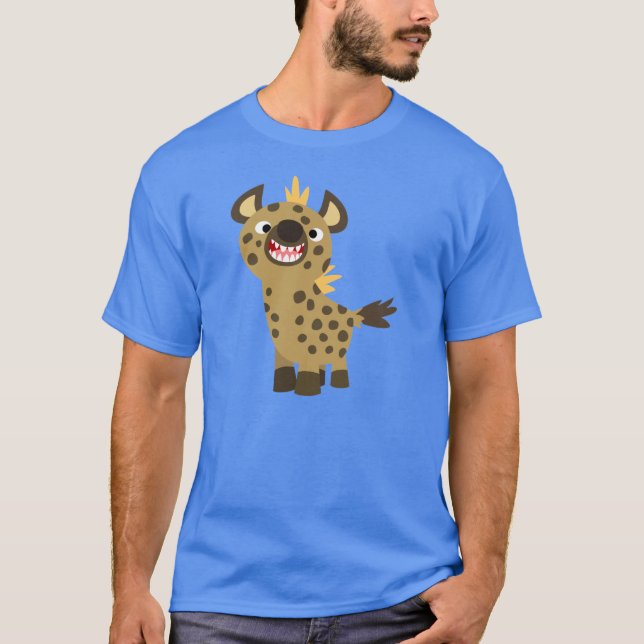 Niedlich Lächeln Cartoon Hyena T - Shirt (Vorderseite)