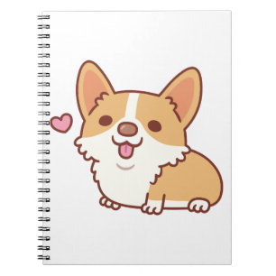 Niedlich Lächeln Corgi Hund Notizblock