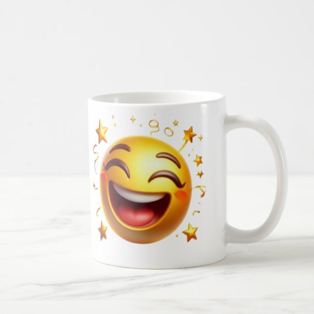 Niedlich Lächeln Emoji Cup Kaffeetasse (Rechts)