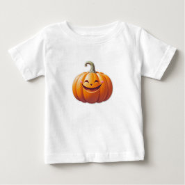 Niedlich Lächeln Pumpkin - Fun Fall Charakter Baby T-shirt