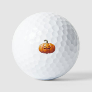 Niedlich Lächeln Pumpkin - Fun Fall Charakter Golfball