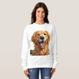 Niedlich lächelnd goldener Retriever Sweatshirt
