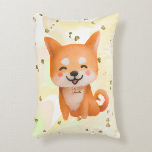 Niedlich lächelnd Shiba Inu Dekokissen
