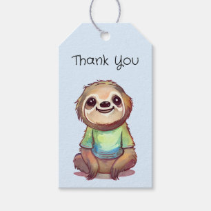 Niedlich lächelnde Schlampe mit einem Shirt Danke Geschenkanhänger