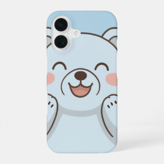 Niedlich Lächelnder Bärenhandy Case-Soft Pastel Ca iPhone 16 Hülle