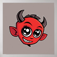 Niedlich lächelnder Cartoon Devil
