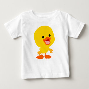Niedlich Lächelnder Cartoon Duckling Baby T - Shir Baby T-shirt