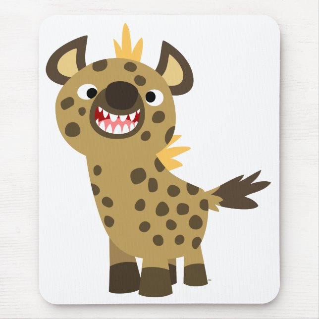 Niedlich Lächelnder Cartoon Hyena Mousepad (Vorne)
