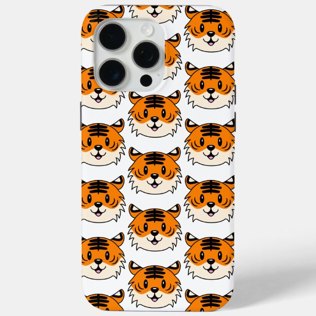 Niedlich Lächelnder Cartoon Tiger Case-Mate iPhone Hülle (Rückseite)