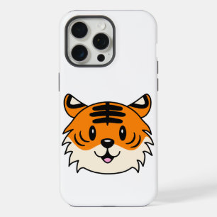 Niedlich Lächelnder Cartoon Tiger iPhone 15 Pro Max Hülle