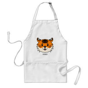 Niedlich Lächelnder Cartoon Tiger Schürze