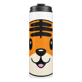 Niedlich Lächelnder Cartoon Tiger Thermosbecher