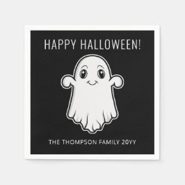 Niedlich Lächelnder Ghost-glücklicher Halloween-Be Serviette