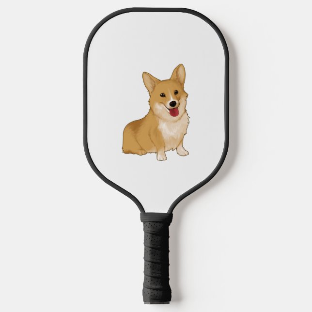 Niedlich lächelnder Korgi Pickleball Schläger (Vorderseite)