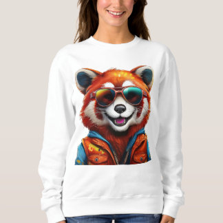 Niedlich lächelnder roter Panda Sweatshirt