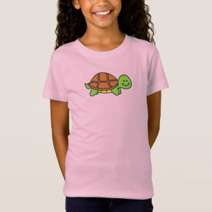 Niedlich Lächelnder SchildkrötenCartoon T-Shirt