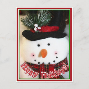 Niedlich Lächelndes Snowman Toy Feiertagspostkarte