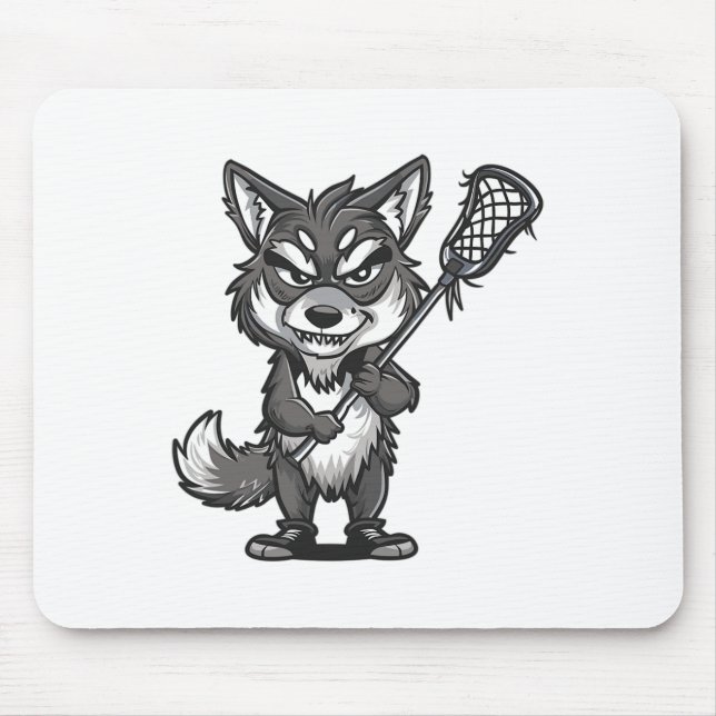 Niedlich Lacrosse Gray Wolf Mousepad (Vorne)