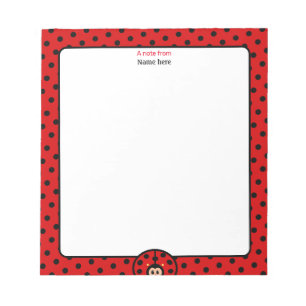 Niedlich Lady Bug Simple Notizblock