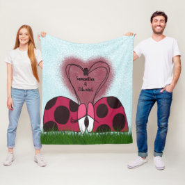 Niedlich Ladybug Couple Fleecedecke