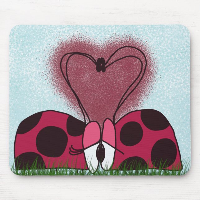 Niedlich Ladybug Couple Mousepad (Vorne)