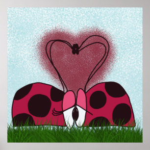 Niedlich Ladybug Couple Poster