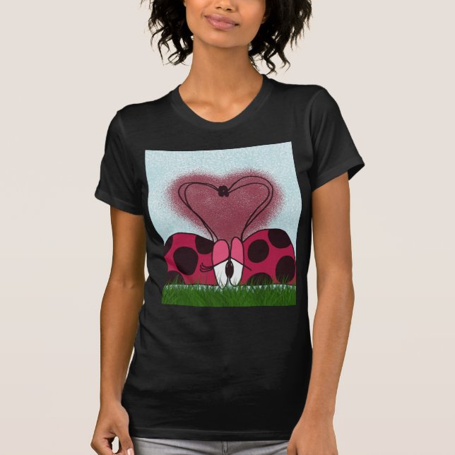 Niedlich Ladybug Couple T-Shirt (Vorderseite)