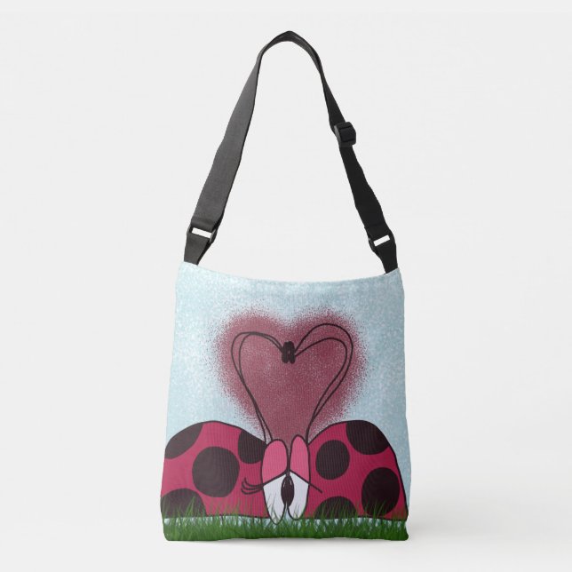 Niedlich Ladybug Couple Tragetaschen Mit Langen Trägern (Vorderseite)