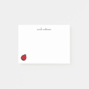 Niedlich Ladybug Kinder Personalisiert Post-it Klebezettel