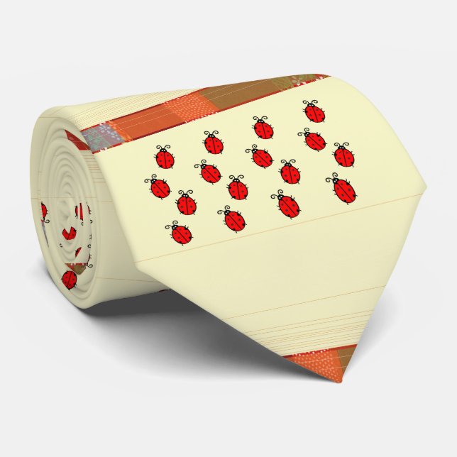 Niedlich Ladybug Neck Tie! Krawatte (Gerollt)
