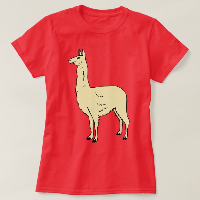 Niedlich Lama Design #1 T-Shirt (Design vorne)