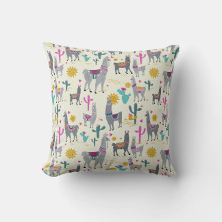 Niedlich Lama Print Decke Kissen