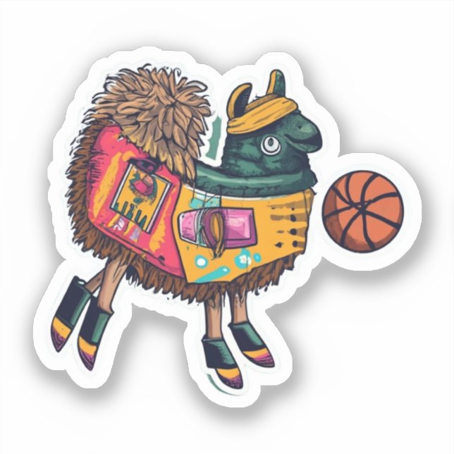 Niedlich Lama Sticker (Vorderseite)