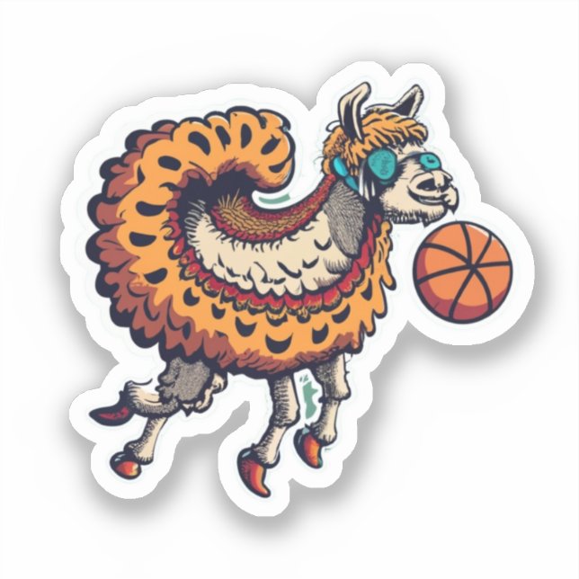 Niedlich Lama Sticker (Vorderseite)