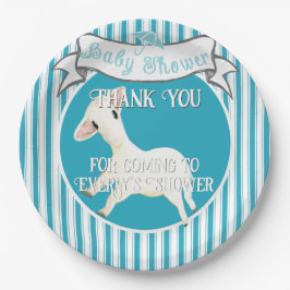 Niedlich Lamb Baby Boy Pappteller