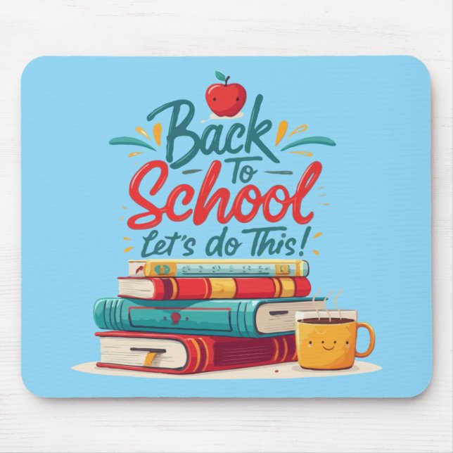 Niedlich "Lass uns das machen" Motivierend zurück  Mousepad (Vorne)