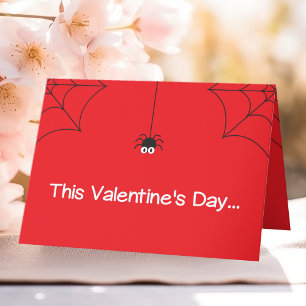 Niedlich lassen wir die Valentinspinnen aushalten Feiertagskarte