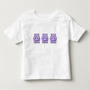 Niedlich Lavender Hippo Kleinkind T-shirt