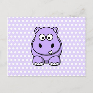 Niedlich Lavender Hippo Postkarte