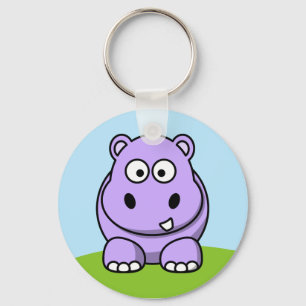 Niedlich Lavender Hippo Schlüsselanhänger